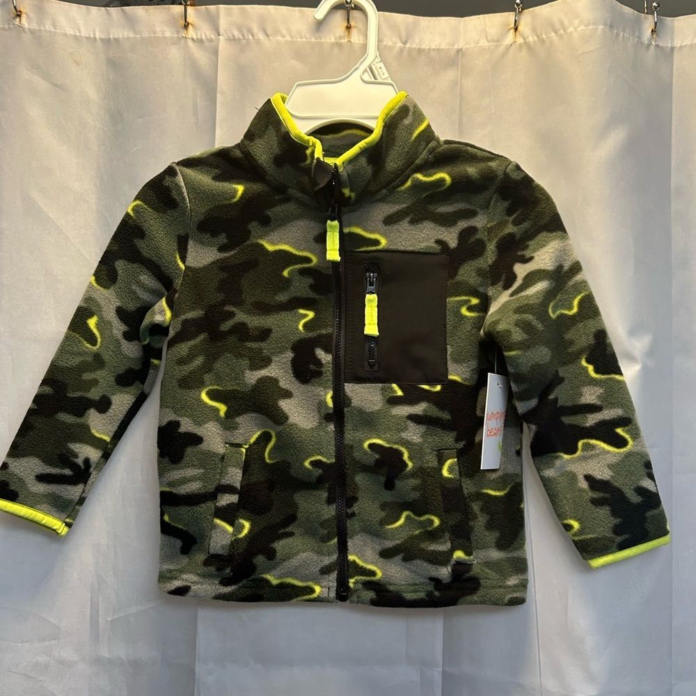 Jumping Beans Camouflage Fleece with Neon Highlights